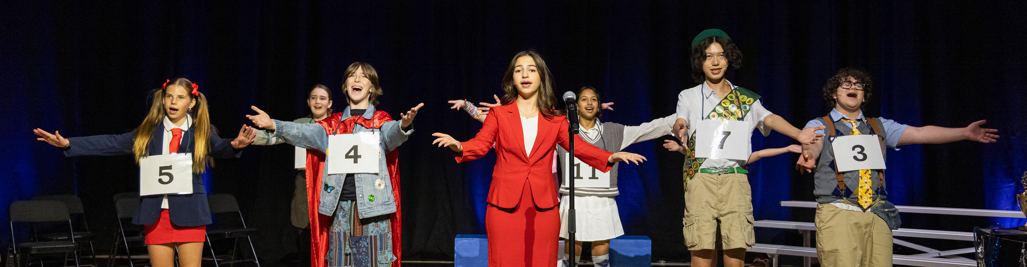 Sierra Canyon Middle School students performing in the fall musical production.