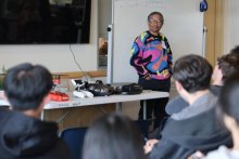 STEM Visionaries Visit Upper Campus Students